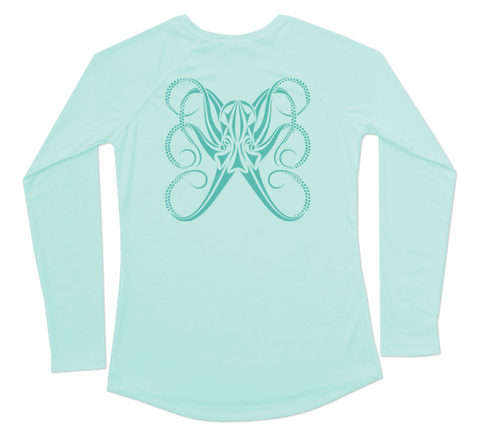 UV Beach Shirt | Ladies Long Sleeve Octopus Up To UPF 50