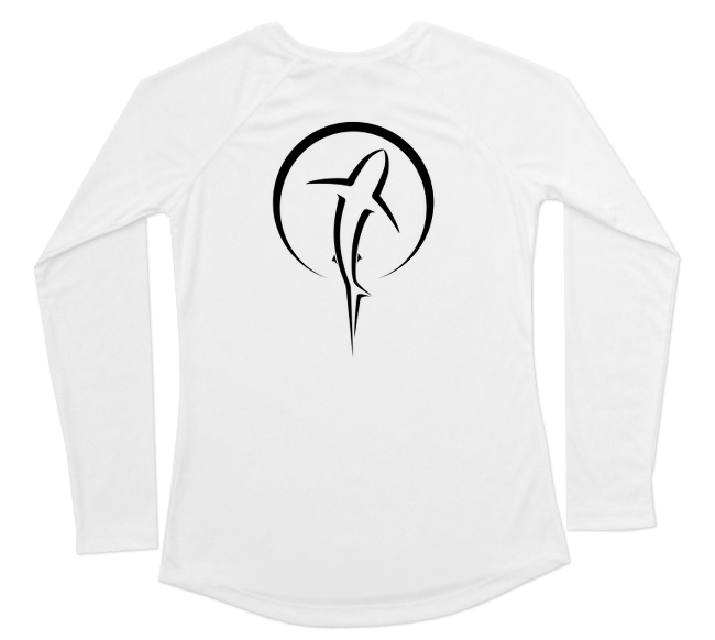 Womens Long Sleeve UV Paddle Boarding Shark Shirt